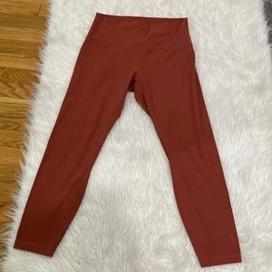 Lululemon Wunder Train High-Rise Crop 21" Leggings sz 10 ancient copper